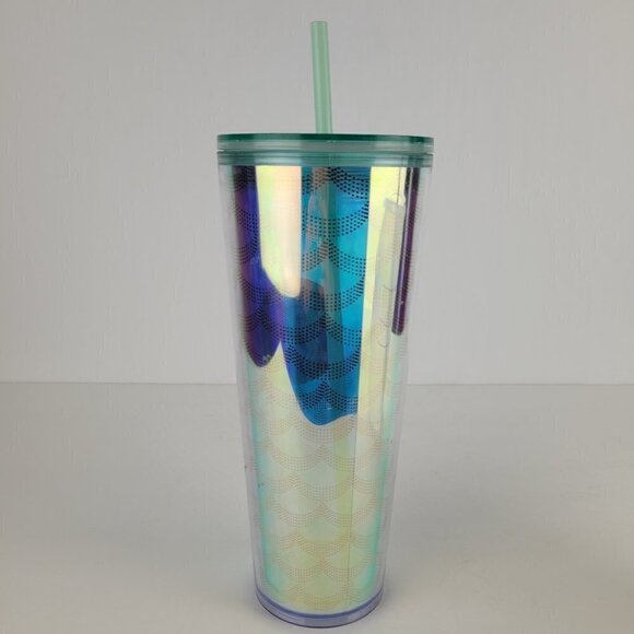 2019 Holiday Starbucks Mermaid Iridescent Scales/Reusable Cup Bundle Set of 2 - Picture 6 of 15
